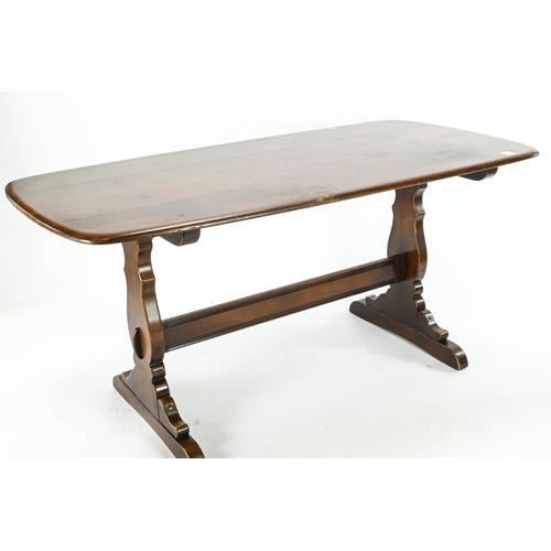 12 - Ercol old colonial refectory table. Model 757. L183cm D88cm H73cm