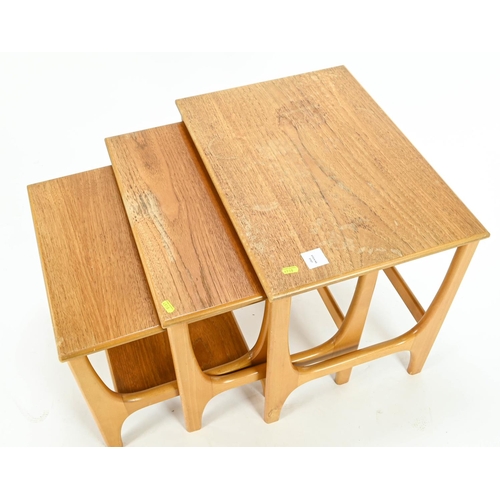 18 - Nest of 3 tables. Largest w56cm d40cm h48cm