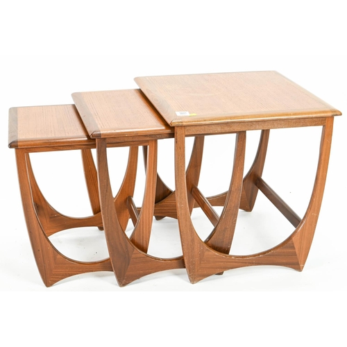 20 - G-plan Quadrille nest of tables largest, 50cm by 50cm by 51cm approx