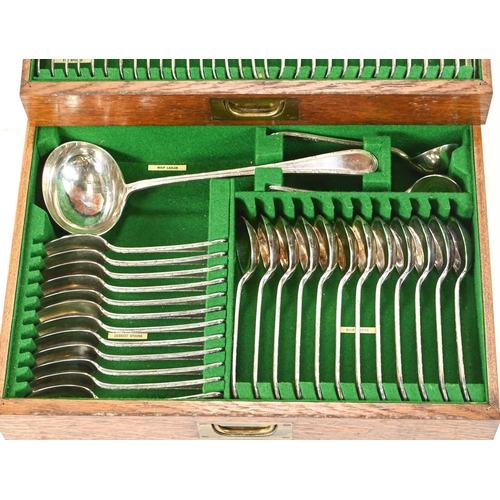 34 - A Goldsmith's and Silversmiths 12 settings, A1 plated canteen of cutlery, circa 1919, 113 items in t... 