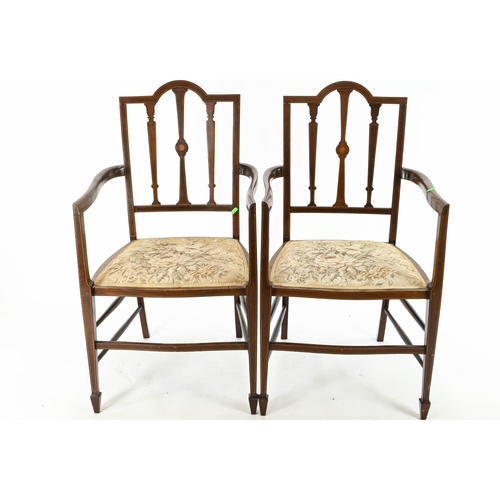 42 - Pair of Edwardian armchairs