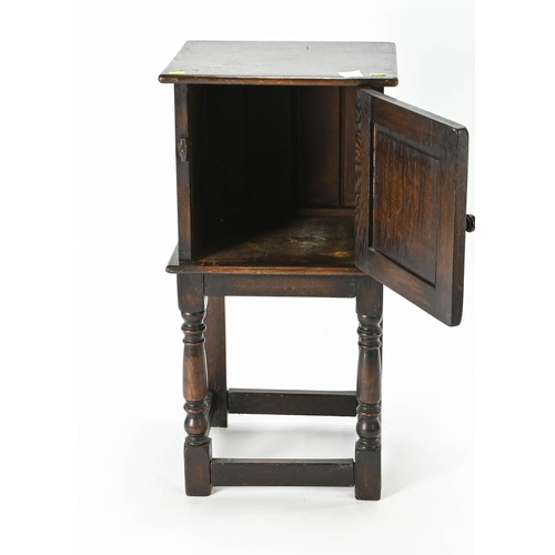 63 - Small cabinet/ bedside 38cm by 32cm by 77cm approx