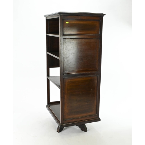 67 - Revolving bookcase,/ sheet music 60cm by 49cm by 132cm