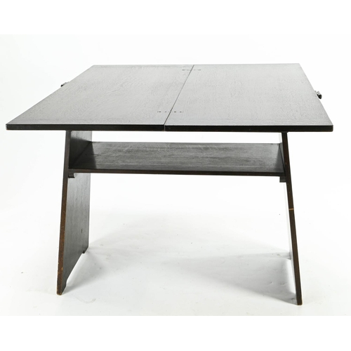 69 - Extending side/refectory table. W106 D45cm (90cm opened) H77cm