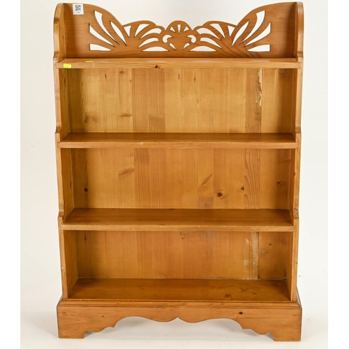 85 - Pine 4 shelving unit 86cm by 22cm by 105cm approx