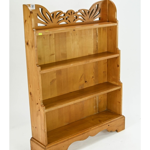 85 - Pine 4 shelving unit 86cm by 22cm by 105cm approx