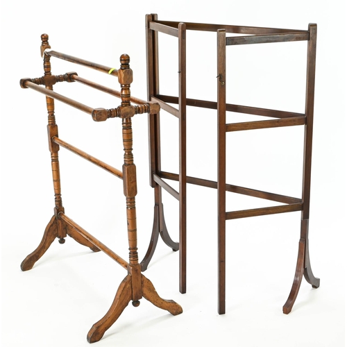 93 - two wooden clothes airers/ towel rail 61cm by 92cm