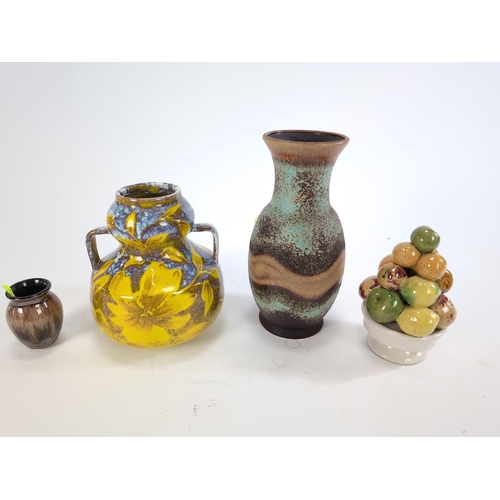 154 - West German vase, small Poole vase & 2 others