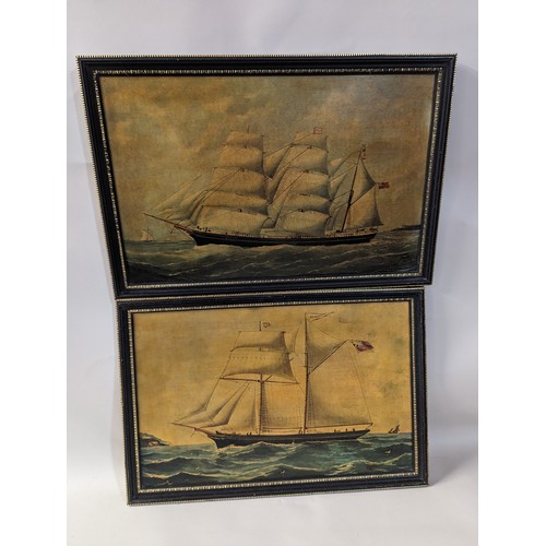 147 - Two Reuben Chappell boat prints, framed 58 x 39cm