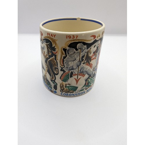 163 - George VI coronation mug, designed & modelled by Dame Laura Knight, height 8.2cm