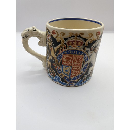 163 - George VI coronation mug, designed & modelled by Dame Laura Knight, height 8.2cm