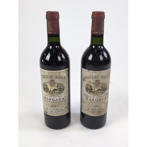 182 - Two bottles of Chateau Siran Margaux 1979, 75cl