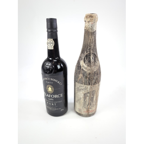 189 - Bottle of Barolo Riserva Castellana 1955 together with a bottle of Delaforce Late Bottled Vintage Po... 