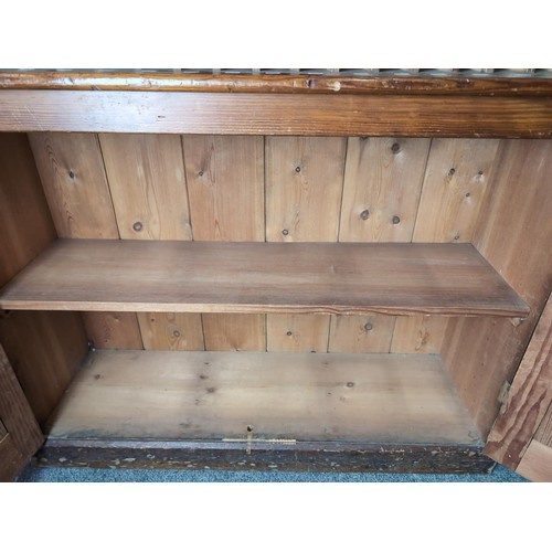 50 - Pitch pine Index sheet music cupboard.102cm by 30cm by 177cm approx