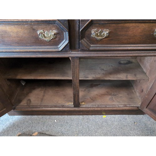 52 - Oak Welsh dresser 122cm by 47cm by 197cm