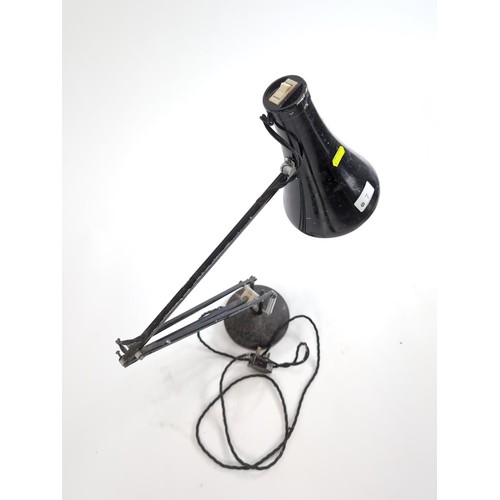 7 - Herbert Terry anglepoise lamp, in black