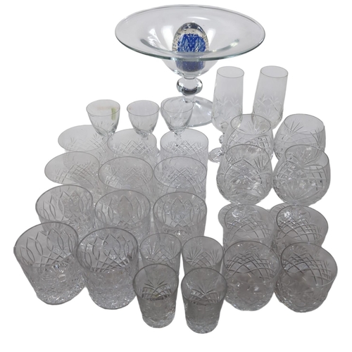 194 - Assorted sets of crystal drinking glasses, inc. tumblers