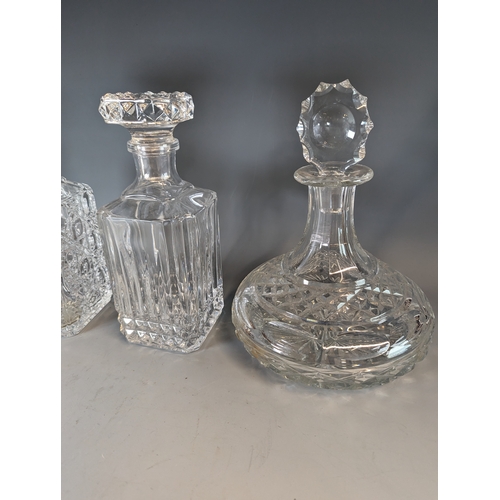 549 - 8 decanters including. Dartington.