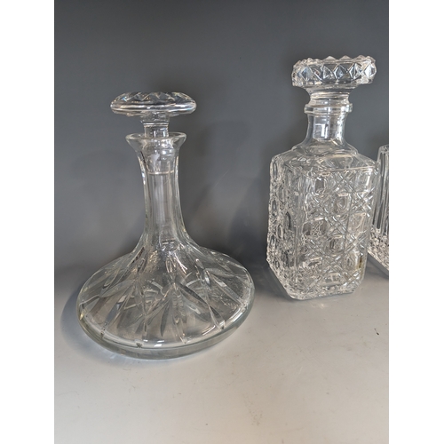 549 - 8 decanters including. Dartington.