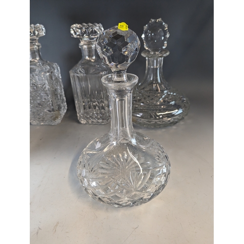 549 - 8 decanters including. Dartington.