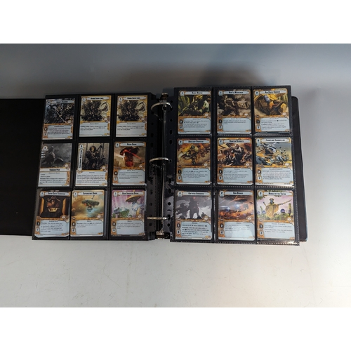 220 - Warhammer 40k conquest cards collection over 2 albums approximately 1200 in total