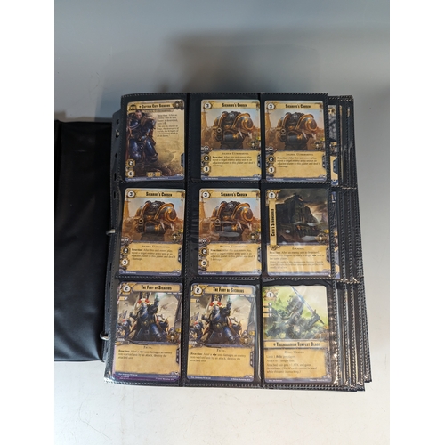 220 - Warhammer 40k conquest cards collection over 2 albums approximately 1200 in total