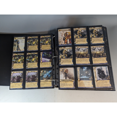 220 - Warhammer 40k conquest cards collection over 2 albums approximately 1200 in total