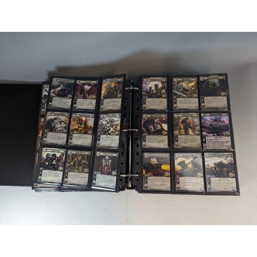 220 - Warhammer 40k conquest cards collection over 2 albums approximately 1200 in total