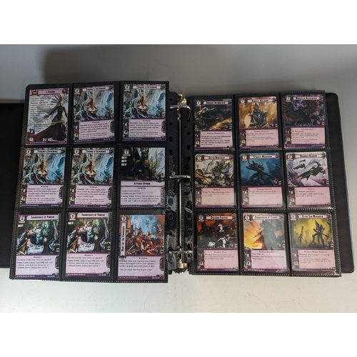 220 - Warhammer 40k conquest cards collection over 2 albums approximately 1200 in total