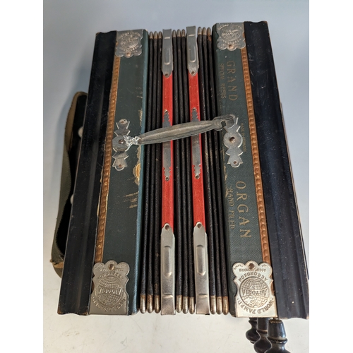 560 - World famed accordion, Grand Special Reeds organ hand filed made in Germany.