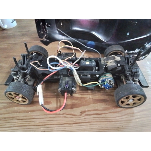 570 - Tamiya TL01 1/10th scale radio controlled car with all electrics & remote  controller AF