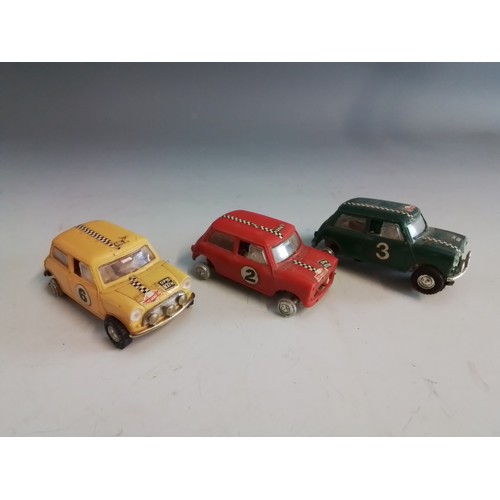 571 - 3 x original rally mini Cooper scalectric cars AF