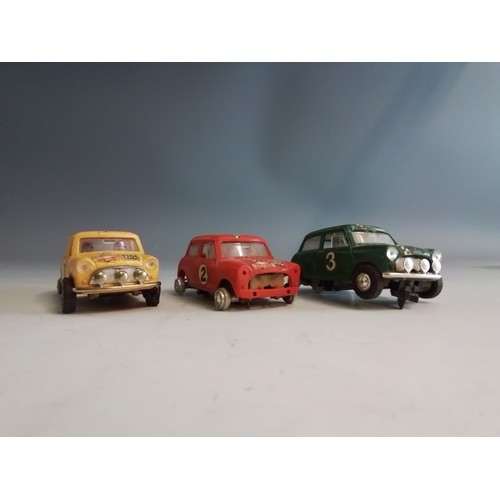 571 - 3 x original rally mini Cooper scalectric cars AF