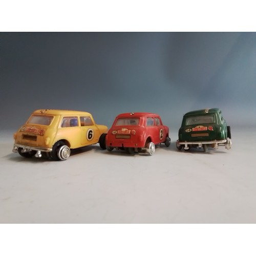 571 - 3 x original rally mini Cooper scalectric cars AF