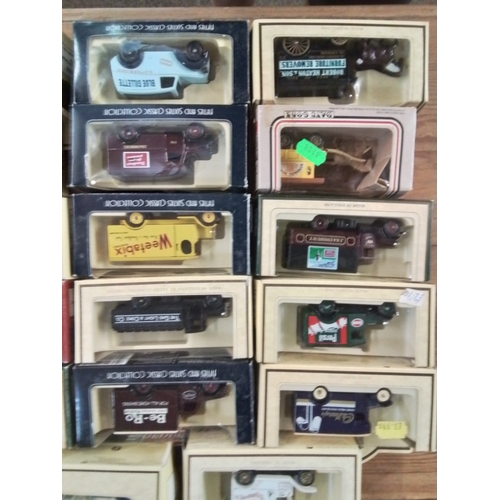 577 - Collection of 22 x LLedo Days gone boxed vehicles inc dairy farm triple pack, weetabix truck, Schwep... 