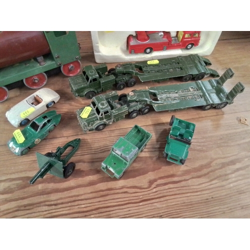 584 - Collection of die-cast vehicles inc Dinky cars, military vehicles, Corgi Simon snorkel in box and un... 