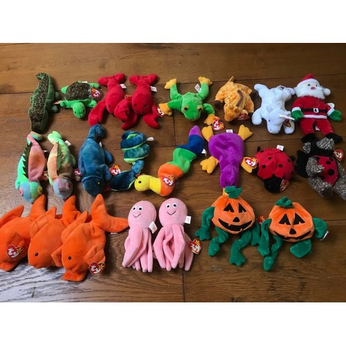 588 - Bag of 51 x Beanie Babies. Please see photos for full list