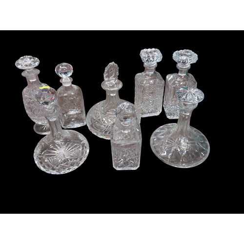 549 - 8 decanters including. Dartington.