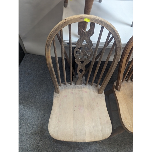 46 - 5 x  Wheelback dining chairs