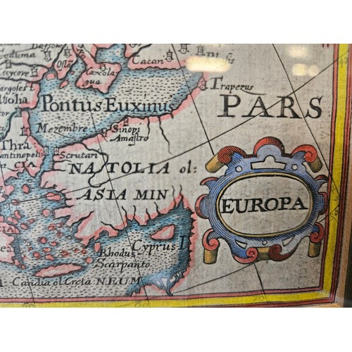 114A - Framed map 'Europa' dated 1750, 32.5 X 27.5CM