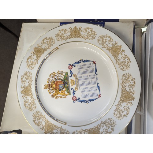 541 - Quantity of boxed commemorative china inc. Aynsley,wade