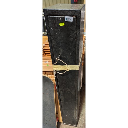 165 - Metal gun cabinet with key