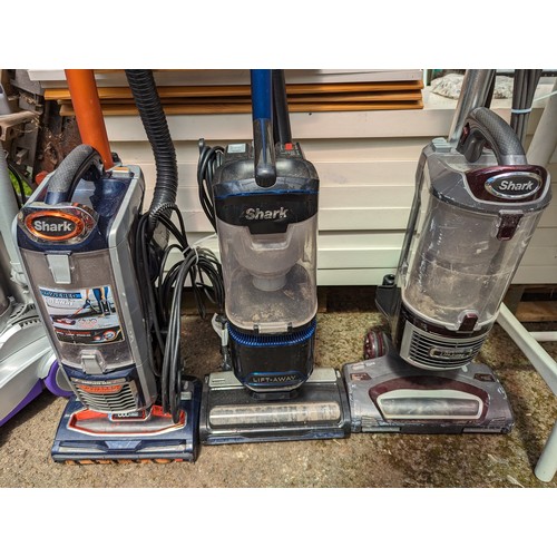 169 - 3x Shark vacuum cleaners, for spare & repair