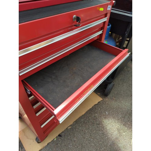 177B - Large workshop/mechanics tool trolley, with 7 drawers & key. W76cm D46cm H101cm