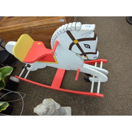 203 - Painted vintage rocking horse