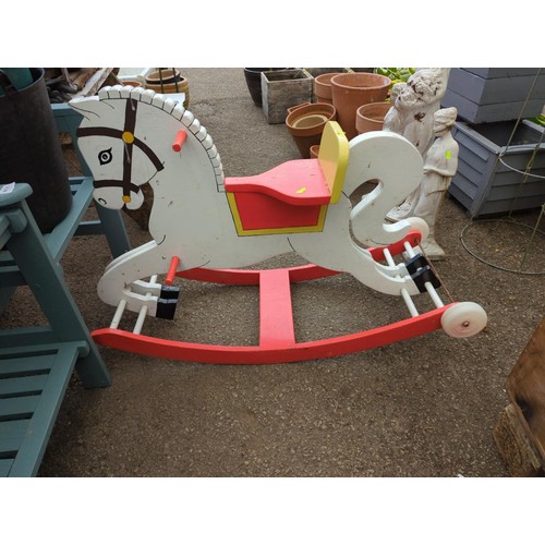 203 - Painted vintage rocking horse