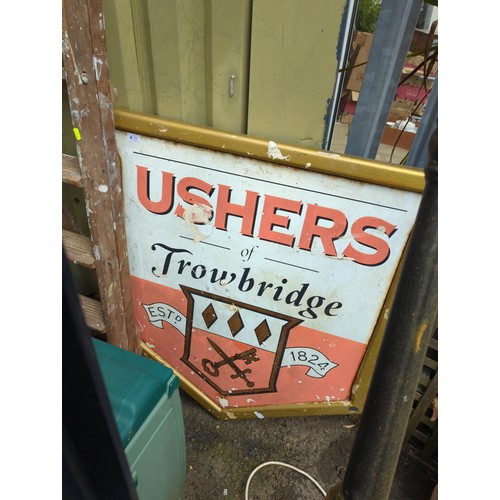 21 - Ushers of Trowbridge fibreglass one sided sign 102 x 102cm