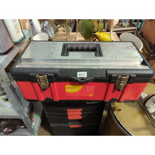 227 - Amtech tool box with tray insert