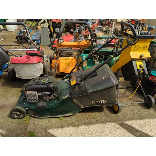 239 - Hayter Harrier 56 petrol self-propelled lawnmower, with rear roller. Tested in working order.