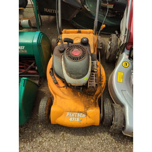 241 - Partner 471spe petrol lawnmower. Tested in working order.